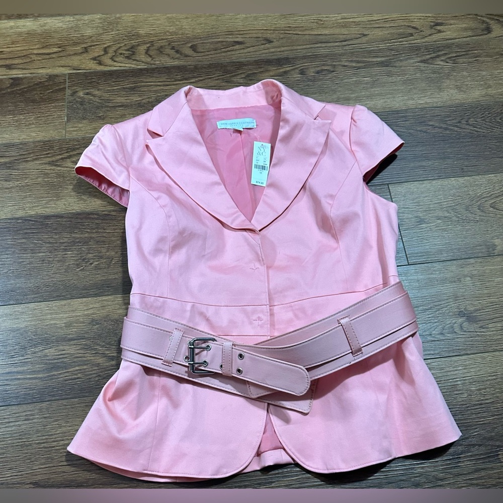 New York & Company Pink Blazer & Skirt set. Is a size 12.